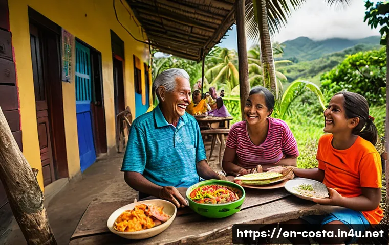 코스타리카 생태 관광 - **Prompt: The Essence of Pura Vida**
"A vibrant, wide-angle shot capturing the heartwarming esse...